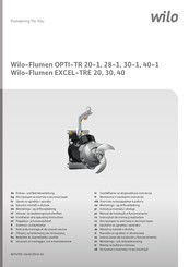 Wilo Flumen OPTI-TR 40-1 Instrucciones De Instalación Y Funcionamiento