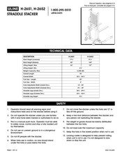 Uline H-2652 Manual De Instrucciones