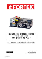 ABRATOOLS Fortex FTX-300X180-TO VARIO Manual De Instrucciones