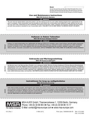 MSA EN Evotech Instrucciones De Uso Y Mantenimiento