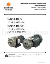 Barmesa Pumps BCS Serie Manual De Instalación, Operación Y Mantenimiento