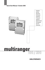 Siemens Milltronics Multiranger 100 Manual Del Usuario