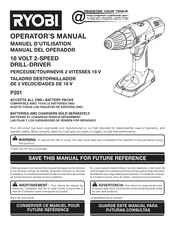 Ryobi P201 Manual Del Operador