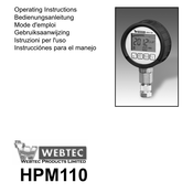 WEBTEC HPM110 Manual Del Usuario