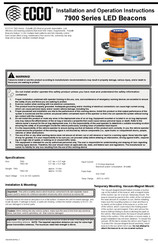 Ecco 7960 Instrucciones De Instalacion Y Uso