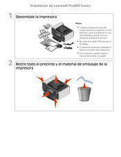 Lexmark Pro800 Serie Guia De Instalacion