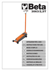 Beta 3063/2,5T Instrucciones