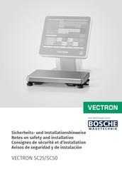 Bosche VECTRON SC50 Avisos De Seguridad Y De Instalacion