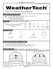 WeatherTech Easy-On Manual De Instrucciones