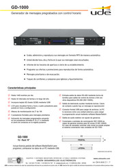 UDE GD-1000 Manual Del Usuario