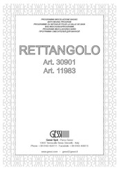 Gessi RETTANGOLO 11983 Manual De Instrucciones