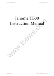 Janome TB30 Manual De Instrucciones