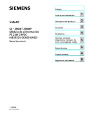 Siemens SIMATIC 6ES7505-0KA00-0AB0 Manual De Producto