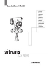 Siemens SITRANS LR 400 Manual Del Usuario