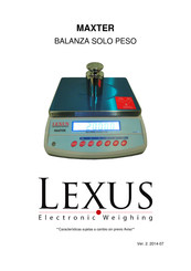 Lexus Electronic Weighing MAXTER Manual Del Usuario