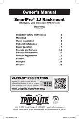 Tripp-Lite SmartPro 1U El Manual Del Propietario