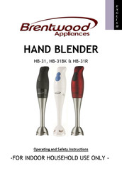 Brentwood Appliances HB-31R Instrucciones De Seguridad