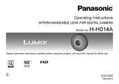 Panasonic Lumix H-H014A Manual De Instrucciones