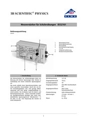 3B SCIENTIFIC PHYSICS 8532161 Instrucciones De Uso