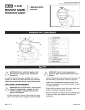 Uline MITUTOYO H-2781 Guia De Inicio Rapido