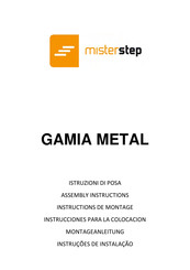 Misterstep GAMIA METAL Instrucciones Para La Colocación