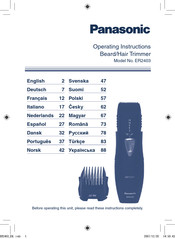 Panasonic ER2403 Instrucciones De Operación