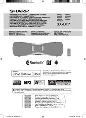 Sharp GX-BT7 Manual De Manejo