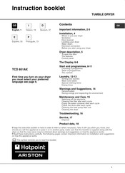 Hotpoint Ariston TCD 851AX Manual De Instrucciones