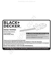 Black and Decker HT22 Manual De Instrucciones