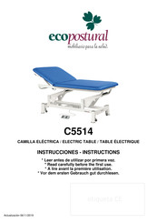 ECOPOSTURAL C5514 Manual De Instrucciones