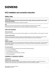 Siemens MC2 Instrucciones De Instalación Y Conexión