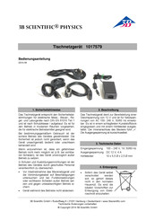 3B SCIENTIFIC PHYSICS 1017579 Instrucciones De Uso