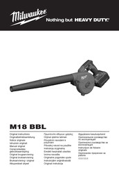 Milwaukee M18 BBL Manual Original