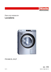 Miele professional PW 6080 EL AV/LP Plano De Instalación