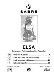 SCOTT HEALTH & SAFETY SABRE ELSA Instrucciones Para El Usuario