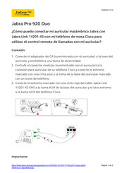 Jabra Pro 920 Duo Guia De Inicio Rapido