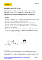Jabra Engage 65 Stereo Guia De Inicio Rapido