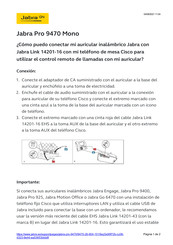 Jabra Pro 9470 Mono Guia De Inicio Rapido