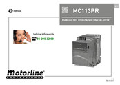 Motorline professional MC113PR Manual Del Utilizador/Instalador