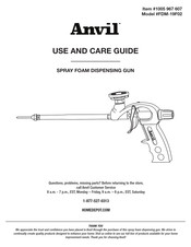 Anvil FDM-19F02 Guía De Uso Y Cuidado