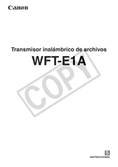 Canon WFT-E1A Manual De Instrucciones