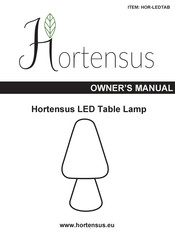 Hortensus HOR-LEDTAB Manual Del Propietário