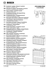 Bosch F.01U.078.858 Descripción Del Producto / Manual De Instalación