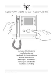 Bpt AGATA V 200 Manual Para El Instalador