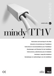 Nice mindy TT1V Instrucciones Y Advertencias Para El Instalador