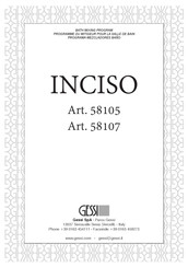 Gessi INCISO 58105 Manual De Instrucciones