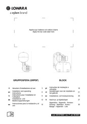 Xylem Lowara BLOCK Instrucciones Para La Instalación Y El Uso