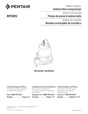 Pentair Myers MCI033M Manual Del Usuario