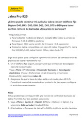 Jabra PRO 925 Guia De Inicio Rapido