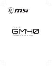 MSI Clutch GM40 Manual De Instrucciones